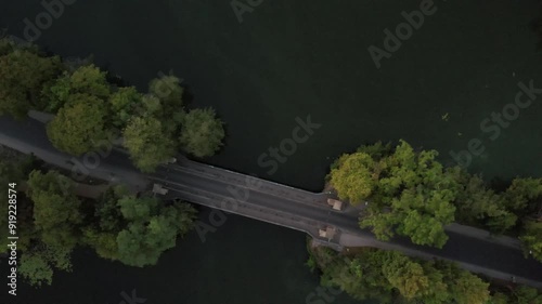 Wallpaper Mural drone aerial view over Havel river in Berlin Spandau on a summer hot day Torontodigital.ca