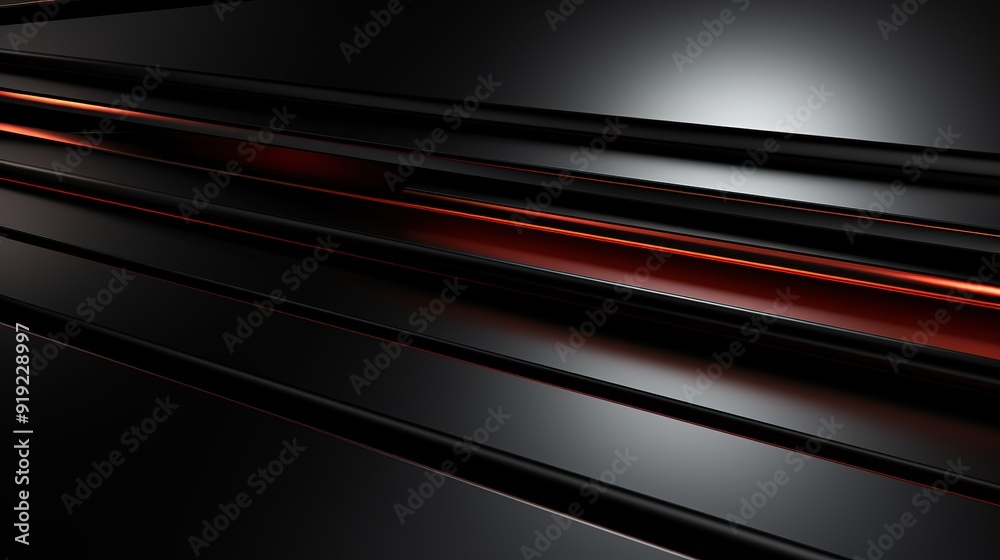 Abstract black and red stripes with a glossy finish. Abstract black and red stripes with a glossy finish.