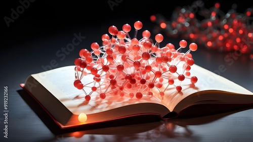 book with sodium chloride structute photo