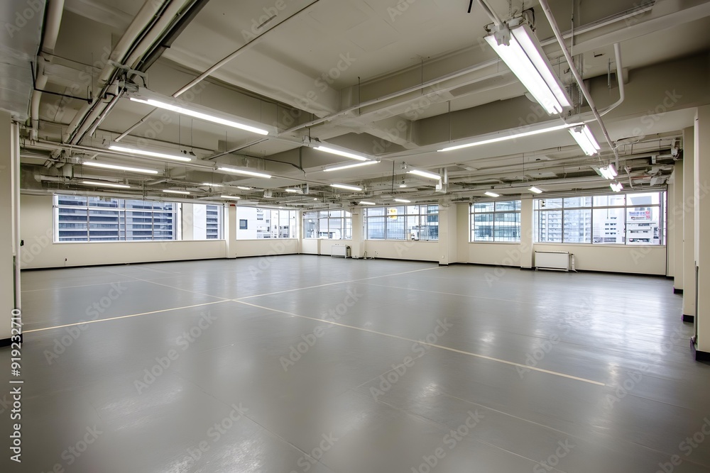 Empty Office Space with City View Empty Office Space with City View