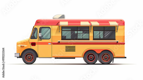Food truck isolated on white background vector image