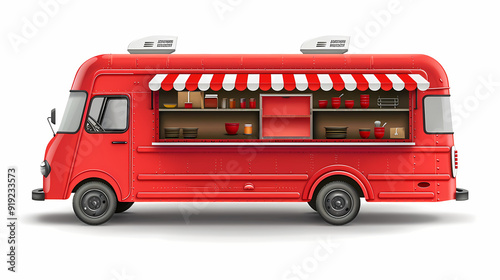 Food truck isolated on white background vector image