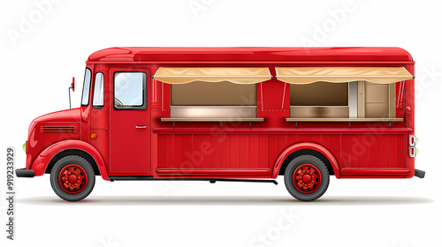 Food truck isolated on white background vector image