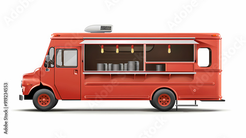 Food truck isolated on white background vector image