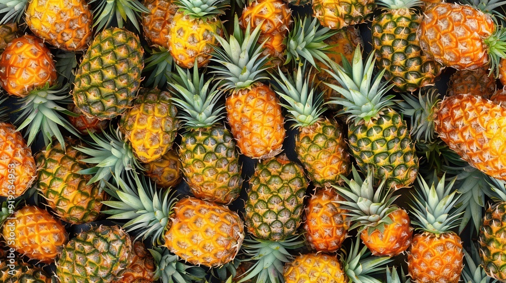 Fresh pineapple seamless pattern background Fresh pineapple seamless pattern background