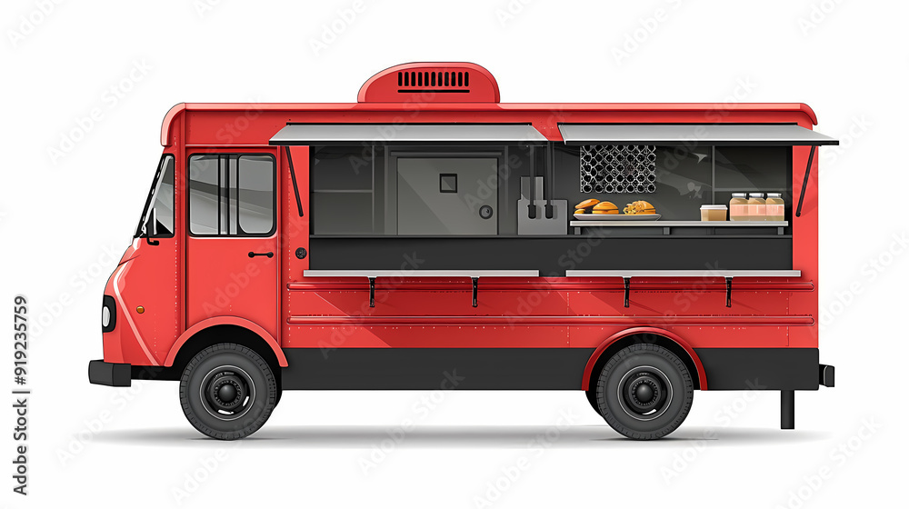 Food truck isolated on white background vector image