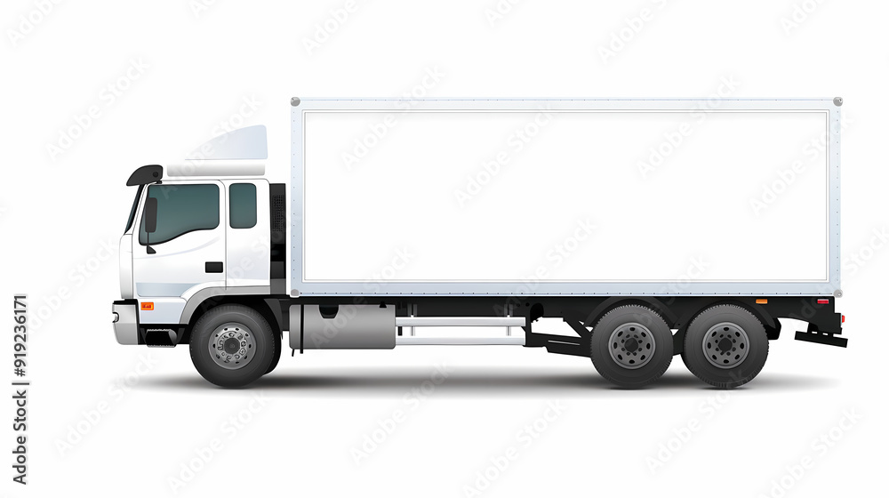 Truck template isolated on white background vector image Truck template isolated on white background vector image