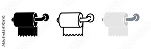 Set of Tissue paper roll cartoon doodle, Vector, Illustration.