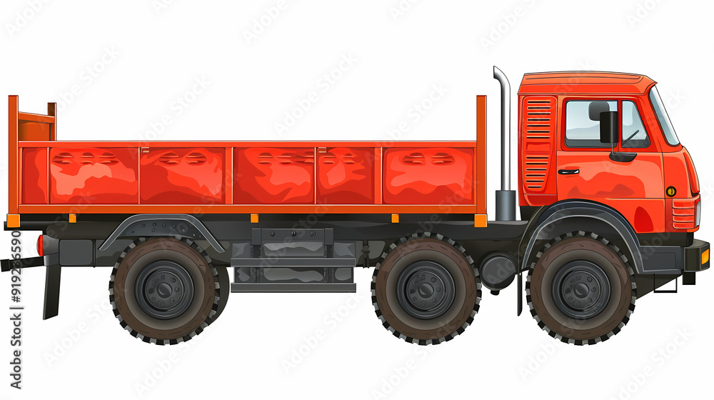 Ftat truck isolated on white background vector image Ftat truck isolated on white background vector image