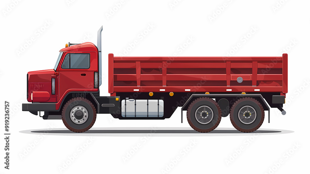 Ftat truck isolated on white background vector image Ftat truck isolated on white background vector image