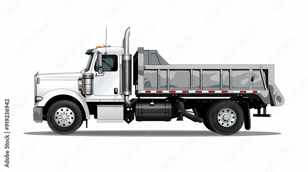 Truck template isolated on white background vector image Truck template isolated on white background vector image
