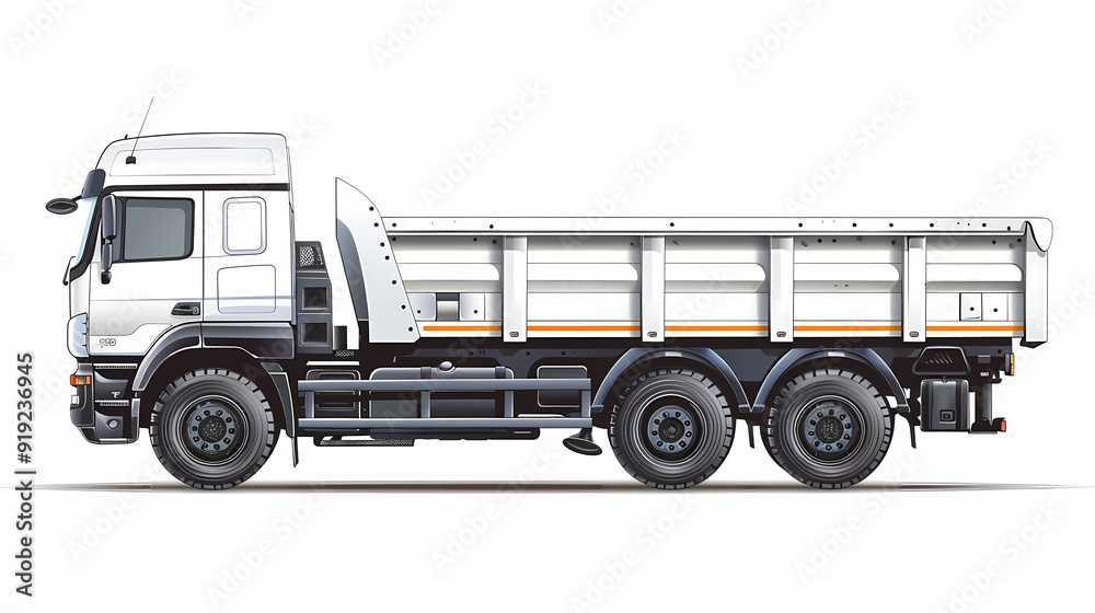 Truck template isolated on white background vector image