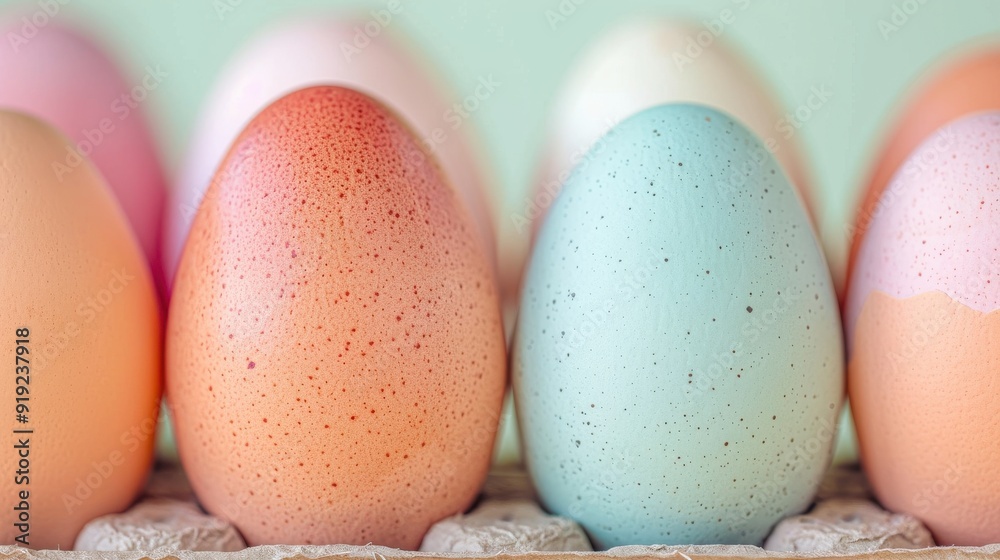 Serene Still Life of Chicken Eggs on Soft Pastel Background, Nature Concept Serene Still Life of Chicken Eggs on Soft Pastel Background, Nature Concept