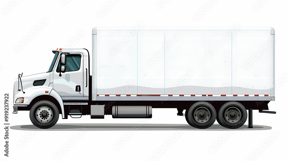 Truck template isolated on white background vector image Truck template isolated on white background vector image