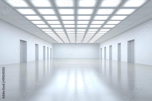 Wallpaper Mural Empty White Room With Multiple Doors Torontodigital.ca