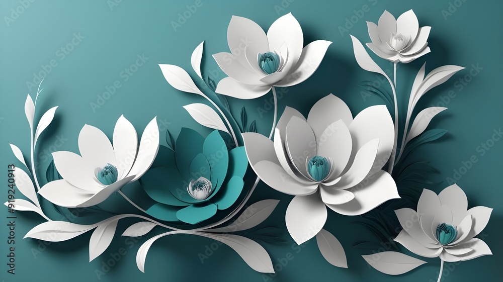 Fototapeta premium Flower abstract background image; abstract flower wallpaper