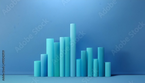 3D rendering of financial bar graphs symbolizing growth and success along with technology showing positive market trends. Free Download 3D rendering of financial bar graphs symbolizing growth and success along with technology showing positive market trends. - GFXLoad
