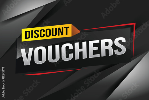 discount voucher vouchers special offer poster banner graphic design icon logo sign symbol social media website coupon advertising store shop online, website, landing page

