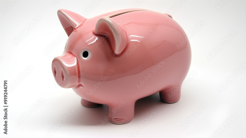 piggy bank with white background