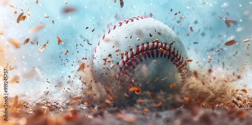 Baseball Fever. A cool baseball-themed background with high detailed plain design photo