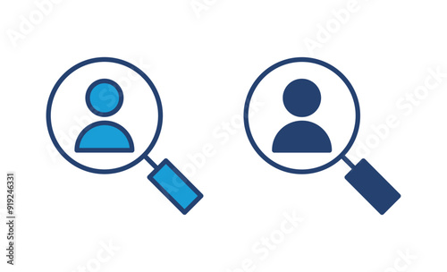 Hiring icon vector. Search job vacancy icon. Human resources concept. Recruitment