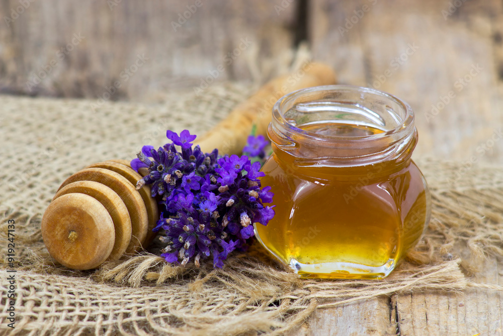 honey and lavender flowers honey and lavender flowers