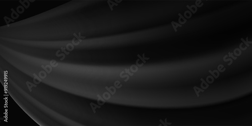 Black luxury fabric background with copy space. dark, texture, fabric,