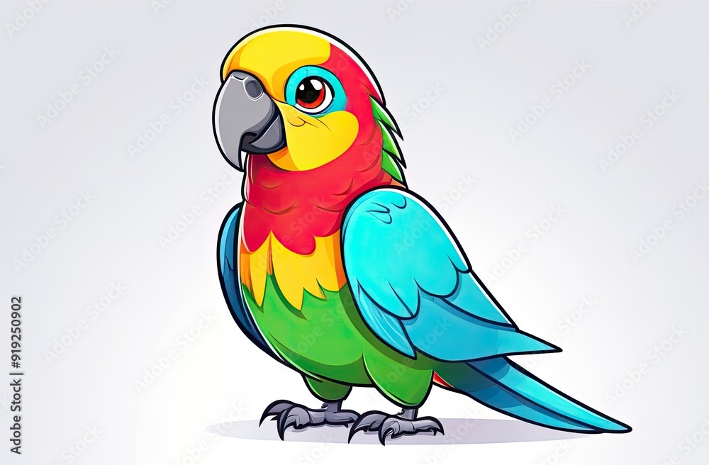 Colorful Red Macaw bird on white background Colorful Red Macaw bird on white background