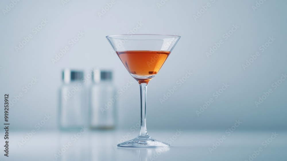 A minimalist cocktail glass features fusion liqueur ingredients suspended in mid-air, showcasing a modern and sleek design. A minimalist cocktail glass features fusion liqueur ingredients suspended in mid-air, showcasing a modern and sleek design.