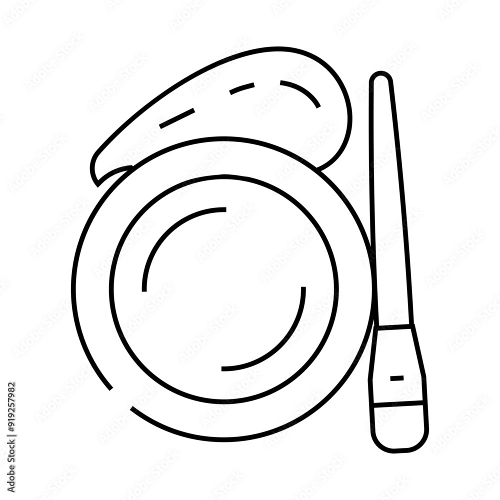 smudge cream cosmetic line icon vector. smudge cream cosmetic sign. isolated contour symbol black illustration smudge cream cosmetic line icon vector. smudge cream cosmetic sign. isolated contour symbol black illustration