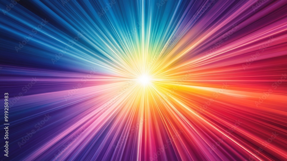 Abstract Radiating Lines of Color With Bright Center Abstract Radiating Lines of Color With Bright Center