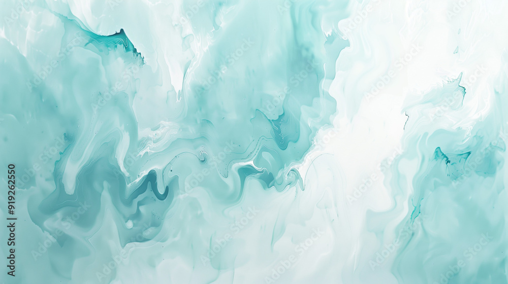Abstract turquoise and white painting on white canvas for elegant wall decor. Abstract turquoise and white painting on white canvas for elegant wall decor.