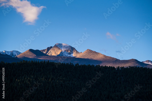 Longs Peak in Rocky Mountain National Park on a Sunny Morning