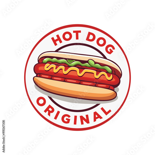 Hotdog original logo with white background