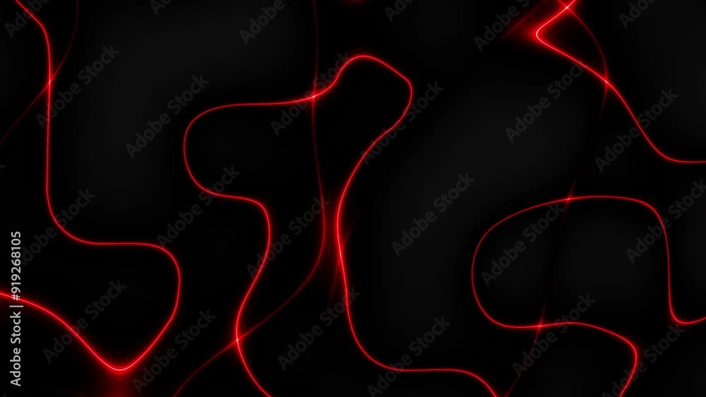 Red Energy String Red energy light strings or waves background with flares and ...