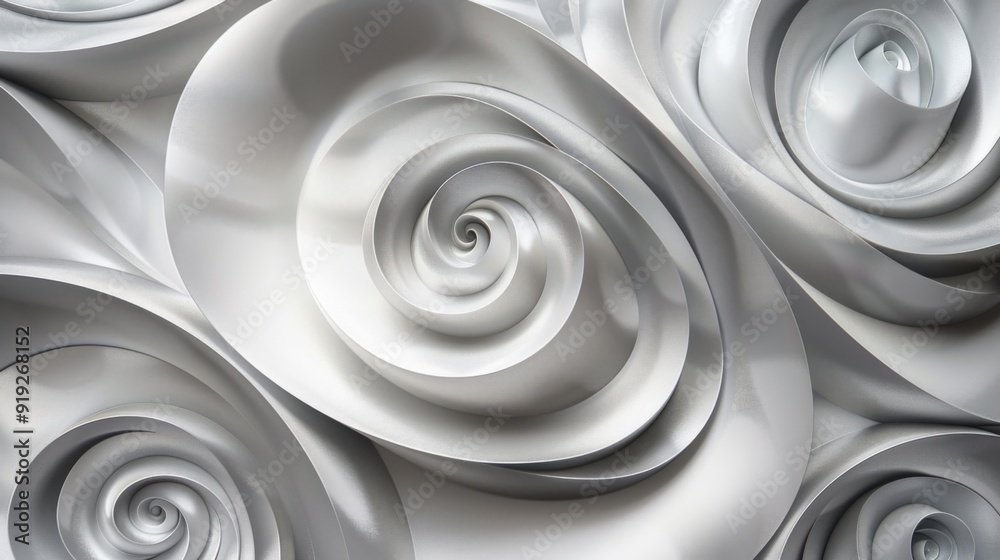 Abstract Silver Spiral Design Abstract Silver Spiral Design