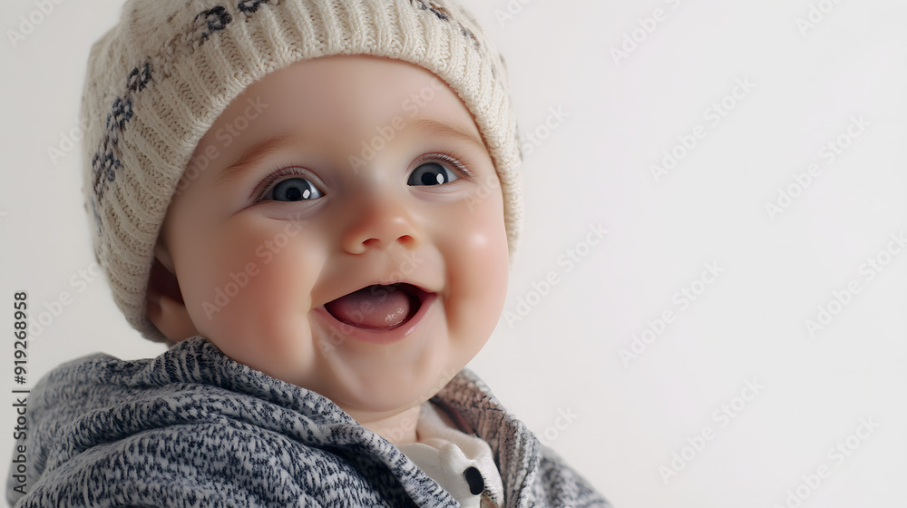 Adorable Smiling Baby in Cinematic Style Adorable Smiling Baby in Cinematic Style