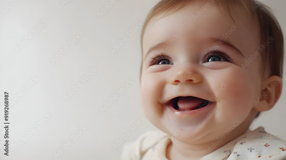 Adorable Smiling Baby in Cinematic Style Adorable Smiling Baby in Cinematic Style