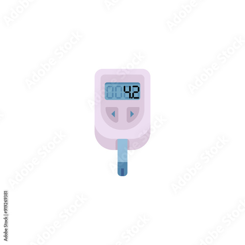 Vector illustration of a glucometer on a white background.