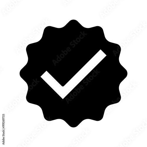 checkmark flat icon vector illustration