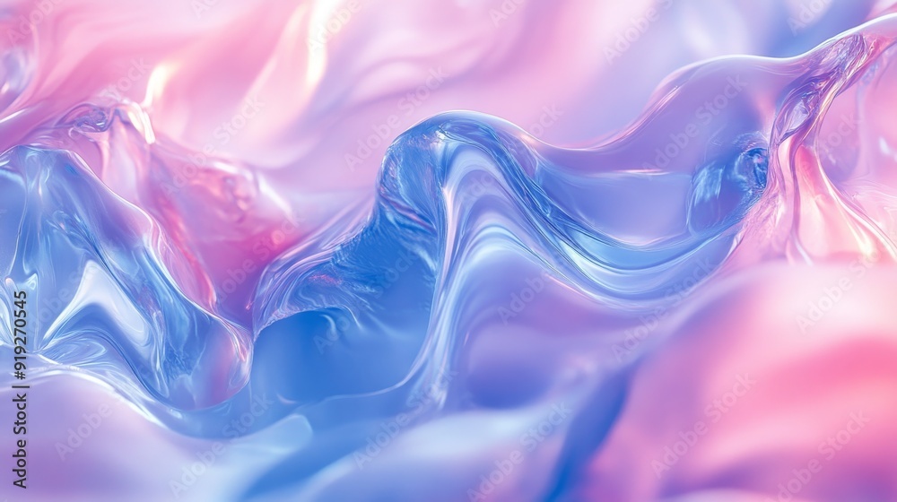 Obraz premium Abstract Swirling Pink and Blue Liquid Background