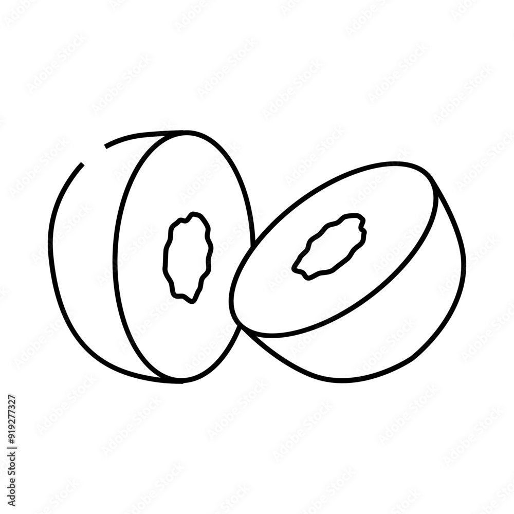 kiwi food line icon vector. kiwi food sign. isolated contour symbol black illustration kiwi food line icon vector. kiwi food sign. isolated contour symbol black illustration