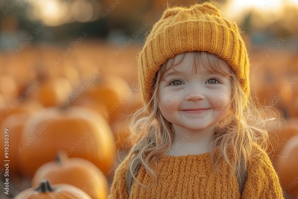 joyful child exploring autumnal pumpkin patch at golden hour warm light bathes scene in amber hues capturing innocence and wonder of halloween season through laughing toddlers eyes joyful child exploring autumnal pumpkin patch at golden hour warm light bathes scene in amber hues capturing innocence and wonder of halloween season through laughing toddlers eyes