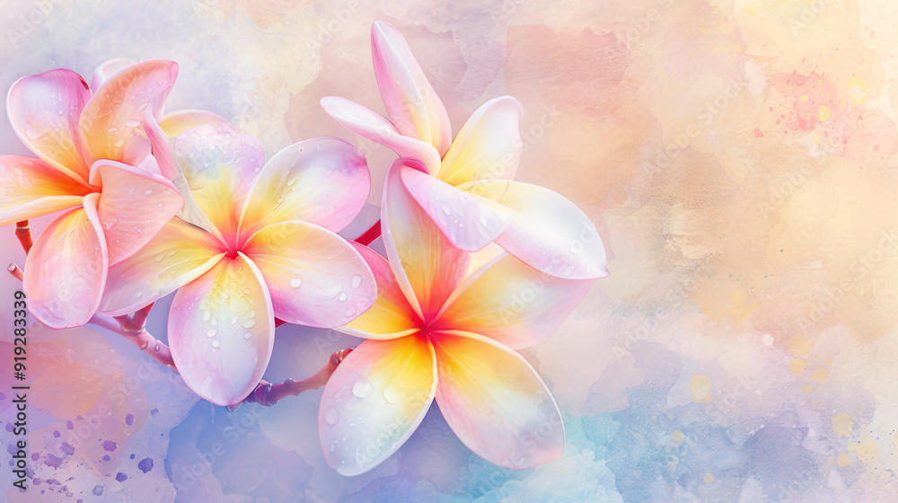 Soft pastel plumeria, , delicate transitions Soft pastel plumeria, , delicate transitions