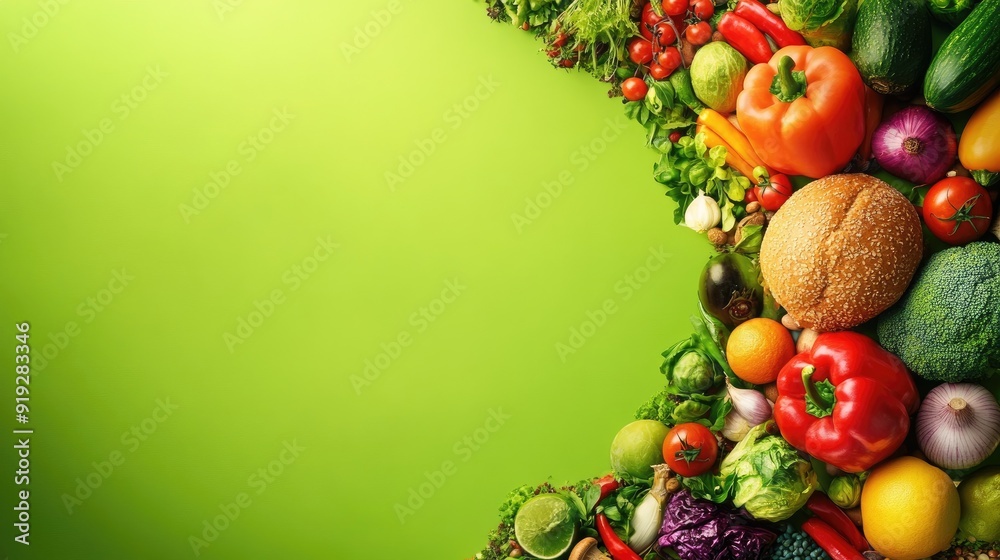A concept background for World Food Safety Day, with a focus on food safety awareness and space for promotional text, ideal for health campaigns. A concept background for World Food Safety Day, with a focus on food safety awareness and space for promotional text, ideal for health campaigns.