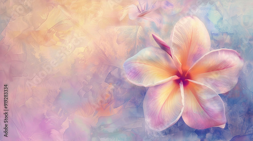 Soft pastel plumeria, , delicate transitions