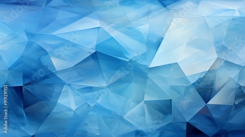 Abstract Blue Geometric Shapes