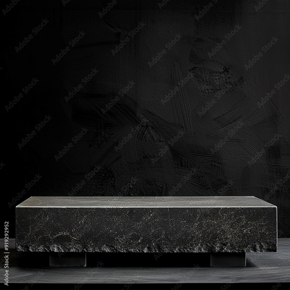 cabon fiber podium on black background, generative ai cabon fiber podium on black background, generative ai