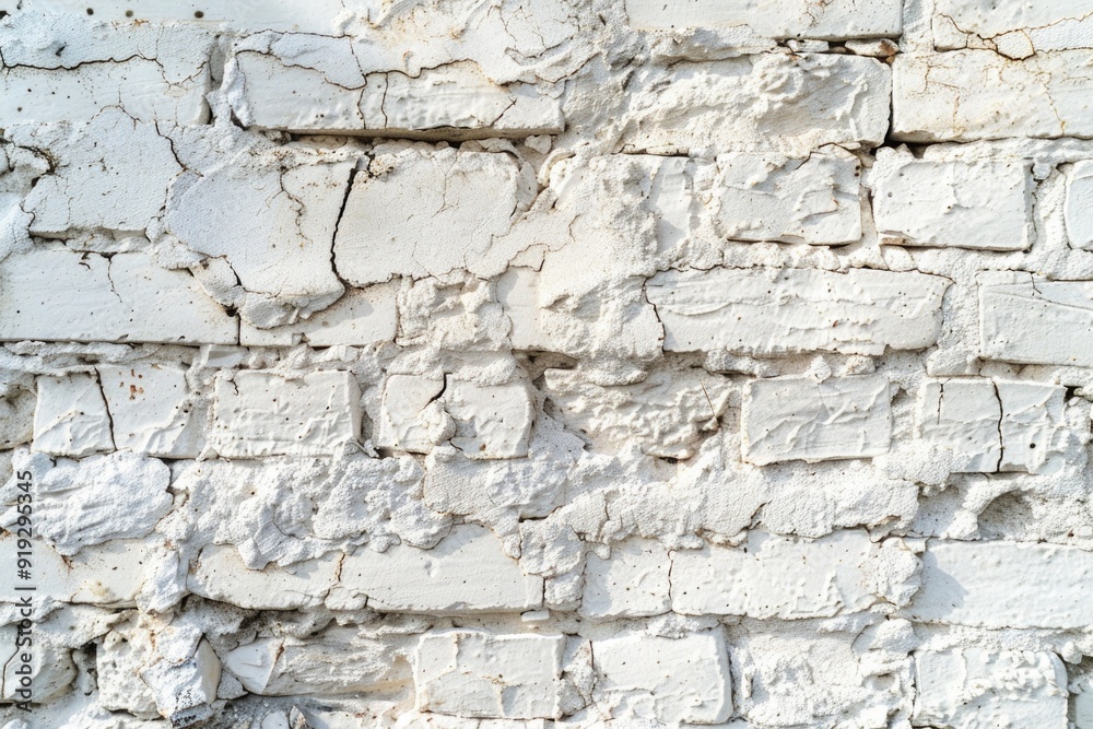 A detailed shot of a white brick wall with slight wear and texture A detailed shot of a white brick wall with slight wear and texture