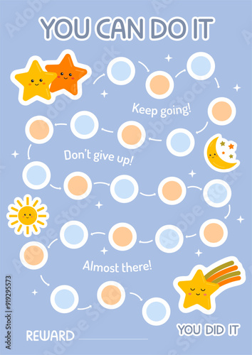 Printable rainbow reward chart. Chore chart for toddler. Sticker reward chart. Behavior for kids. Reward and achievement. Potty training chart.